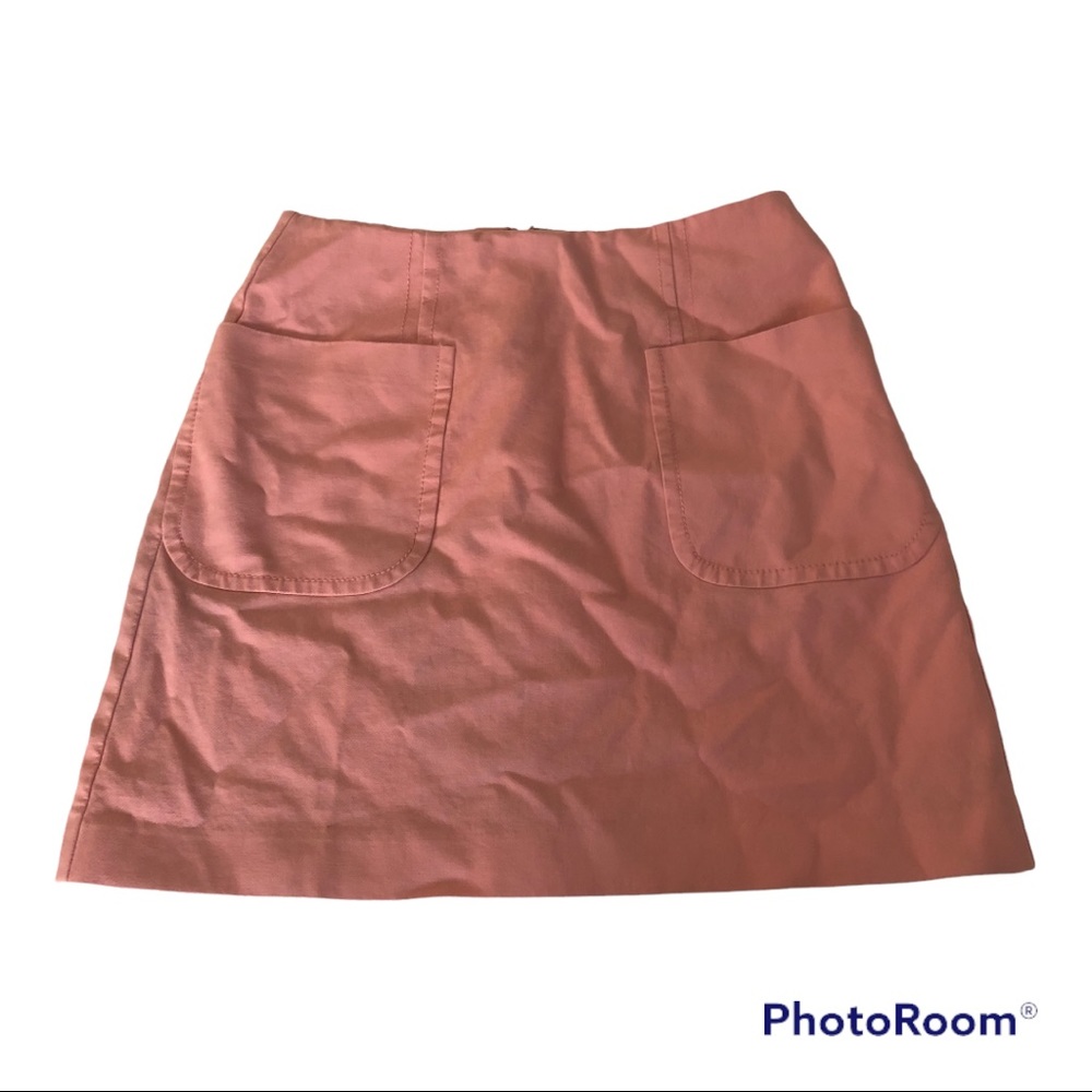 Loft peach mini skirt front pockets